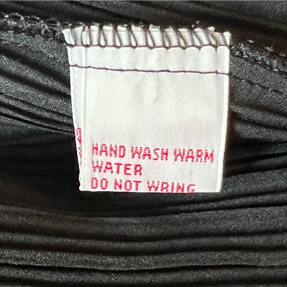 Lanvin Paris New York Black Crinkle Dress MIDI Fits Small Medium Sleeveless - Picture 11 of 16